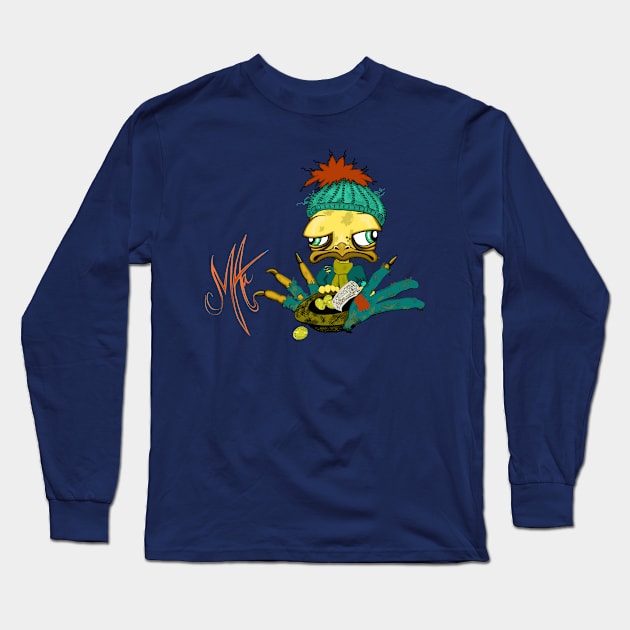 Grumpy Chicken Homeless Long Sleeve T-Shirt by Grumpy Chicken